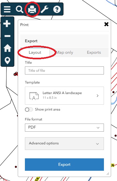 Image of 'Map & Data' Print panel